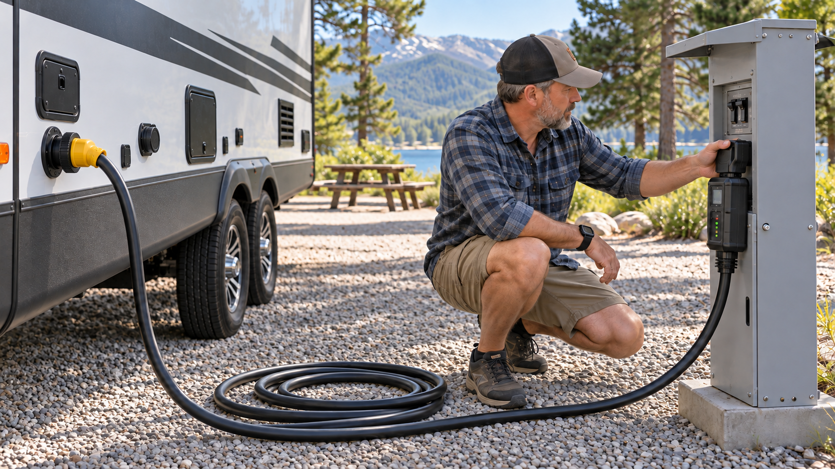 RV Shore Power Safety: How to Connect at a Campsite
