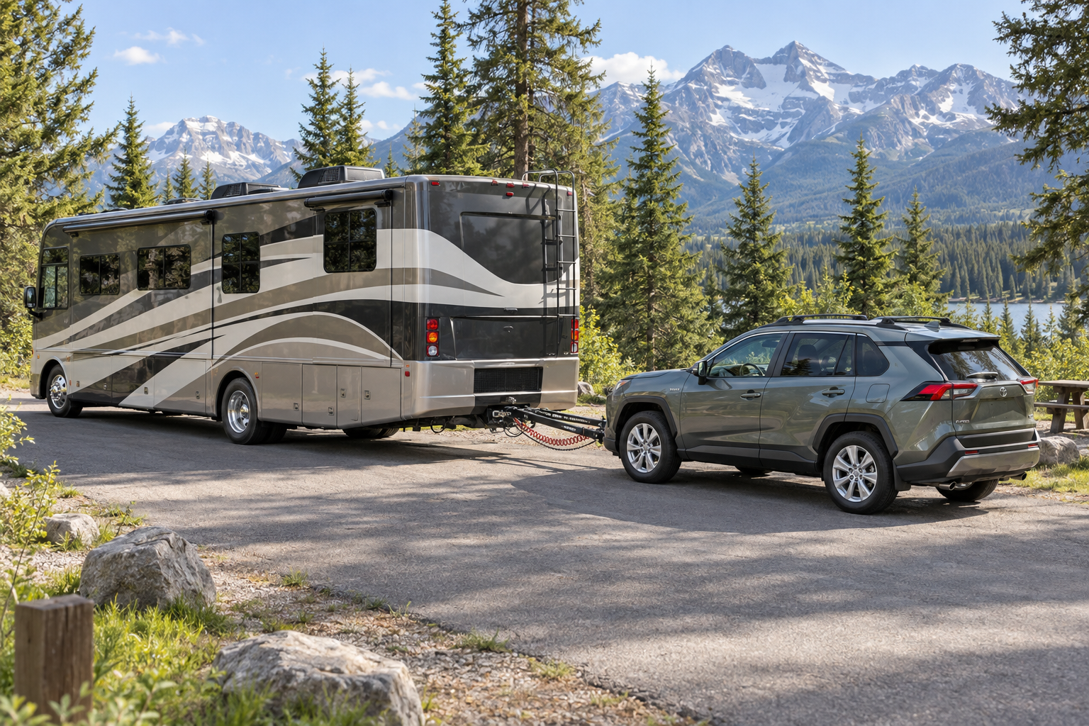 How to Tow a Vehicle Behind a Motorhome Safely