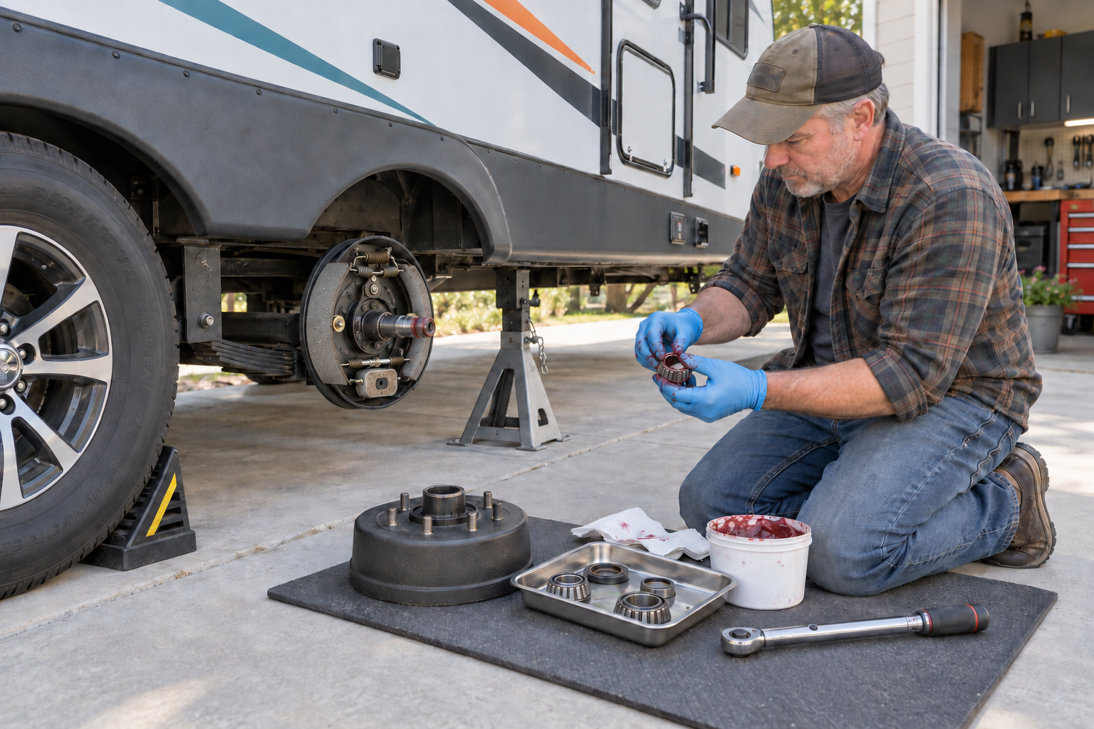 How to Inspect RV Brakes and Repack Wheel Bearings
